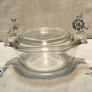 Pyrex #018 Clear 10oz Individual Casserole Dish with Pyrex 680-C-25 Lid